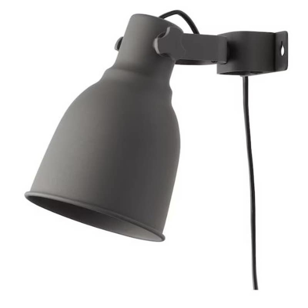 IKEA HEKTAR lamp spotlight wall mount dark gray matte metal used *WORKING*
